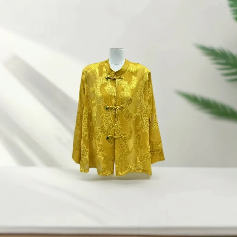 新中式大码复古盘扣防晒外套女高级感宽松百搭减龄上衣时尚显瘦