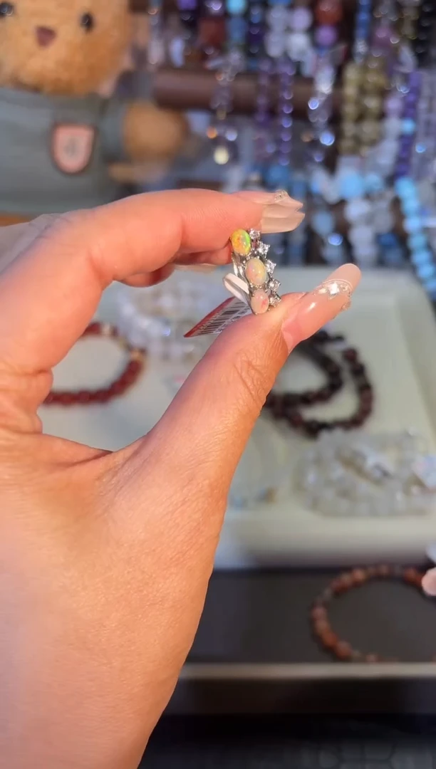 未镶嵌欧泊戒指k874多样性发货一件