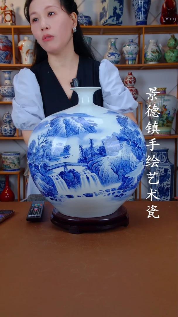 瓶景德镇手工手绘陶瓷摆件28