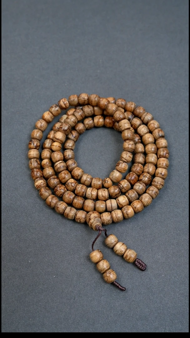 沉香手串6mm马尼涝鼓珠多圈13.15g