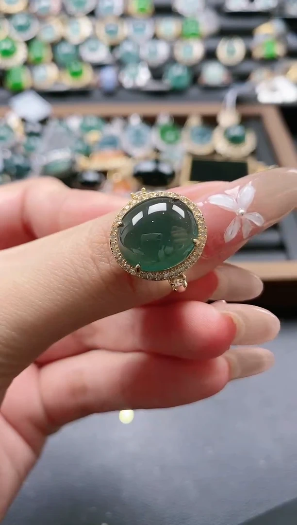 【闪购商品】翡翠戒指银S925镶嵌51151