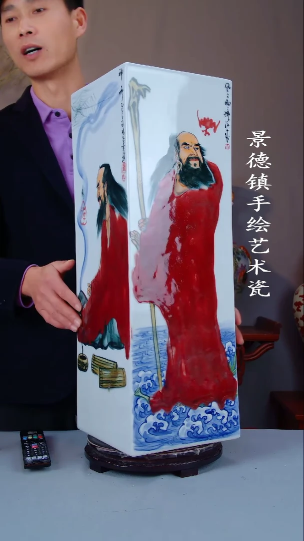 摆件陶瓷景德镇手工手绘陶瓷摆件75