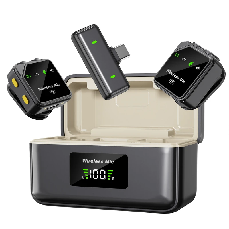 降噪领夹式麦克风降噪Q9麦克风降噪超长续航领夹麦一拖二领夹式