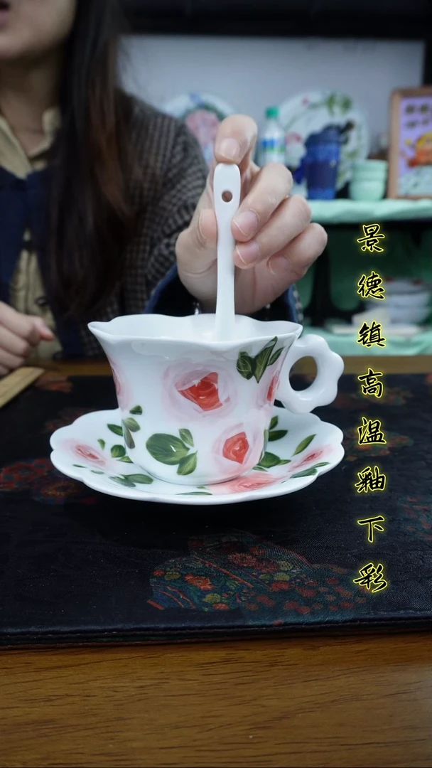 其他景德镇高温瓷（花口杯套装）