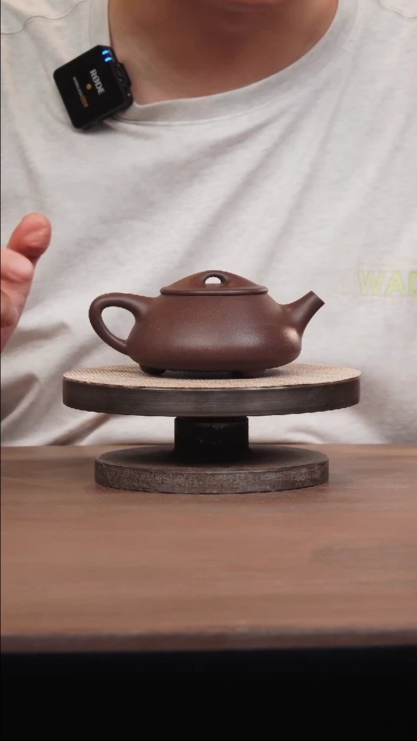 茶壶紫砂木门紫泥石瓢