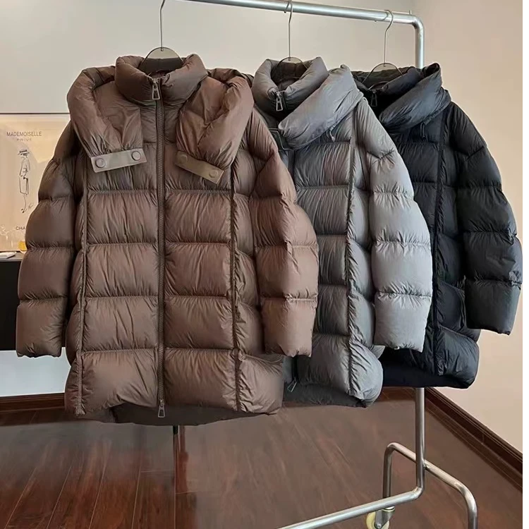 冬季新款百搭高级感休闲连帽鹅绒服 H2012