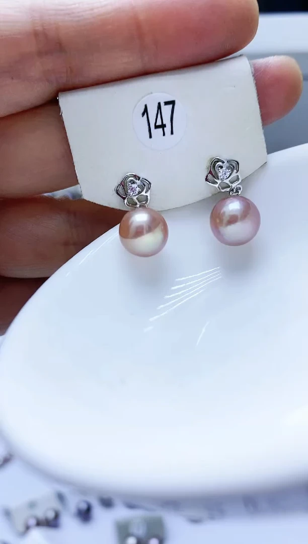 【闪购商品】淡水珍珠耳饰银S925镶嵌147