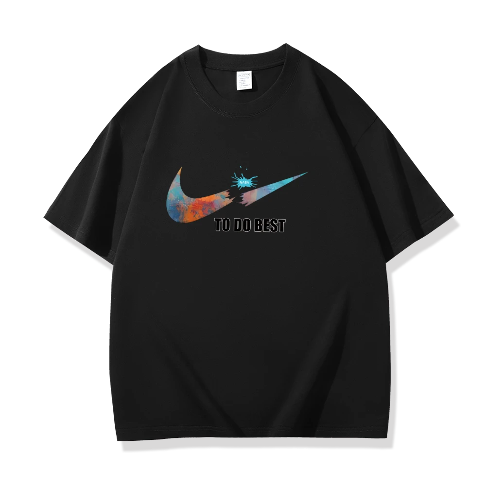 【一折粉丝福利】夏季潮牌男女同款百搭圆领T恤