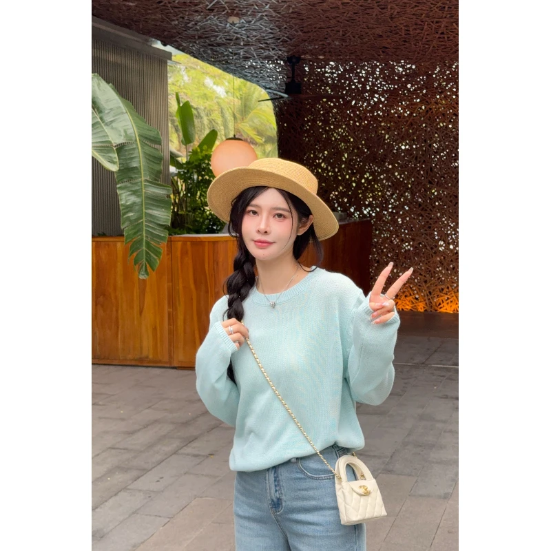 宿慕SUMU 女款套头针织衫 2-11春季2025新款时尚百搭针织衫M000CU