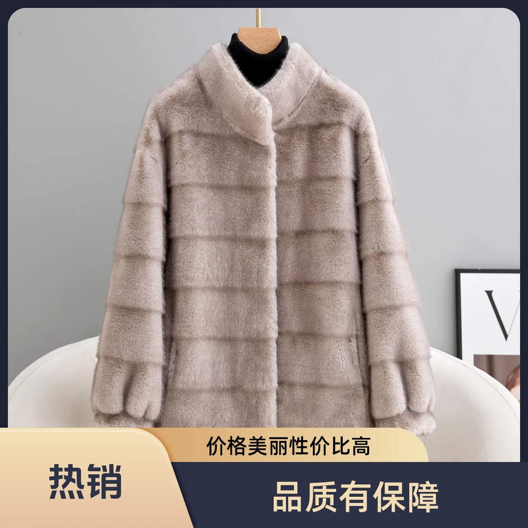 MM6673-2025新款雪兰貂新中长款高端大气外套女秋冬款-俊俊