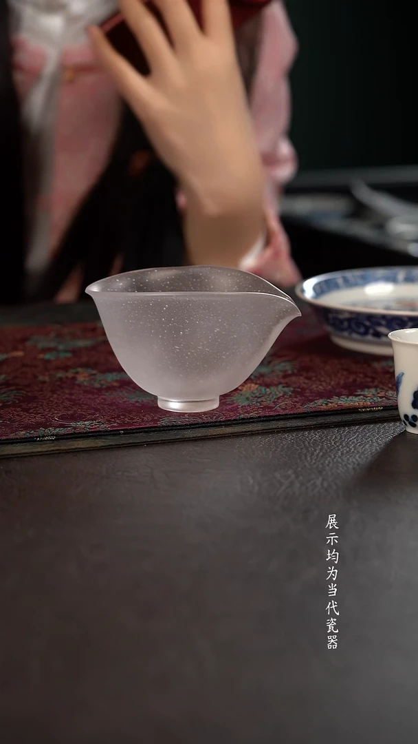 陶瓷杯周边琉璃心缘甄兰舟公道 冰白