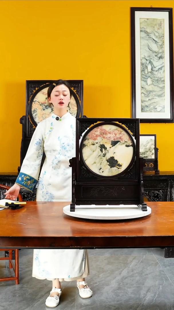 石材天然大理石画摆件