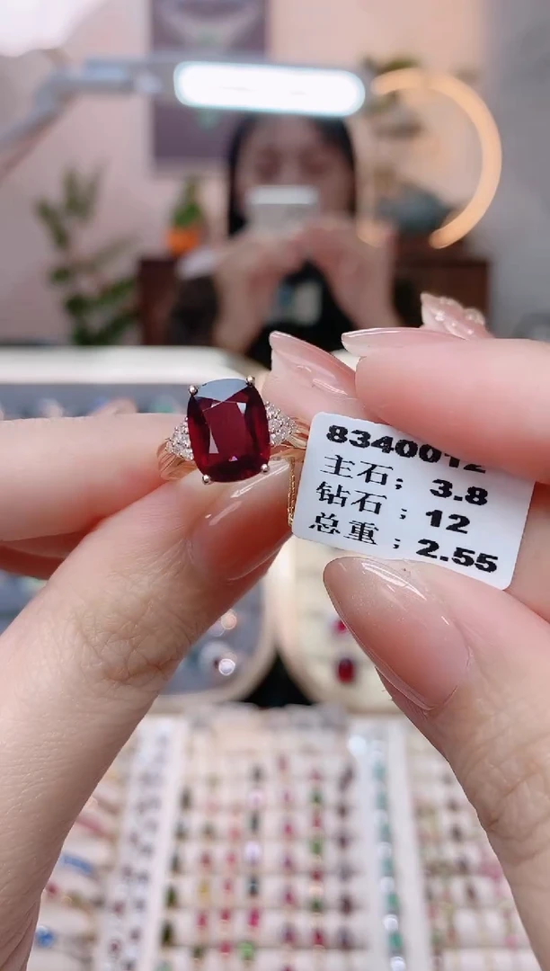 【闪购商品】碧玺18K金戒指18K金镶嵌1