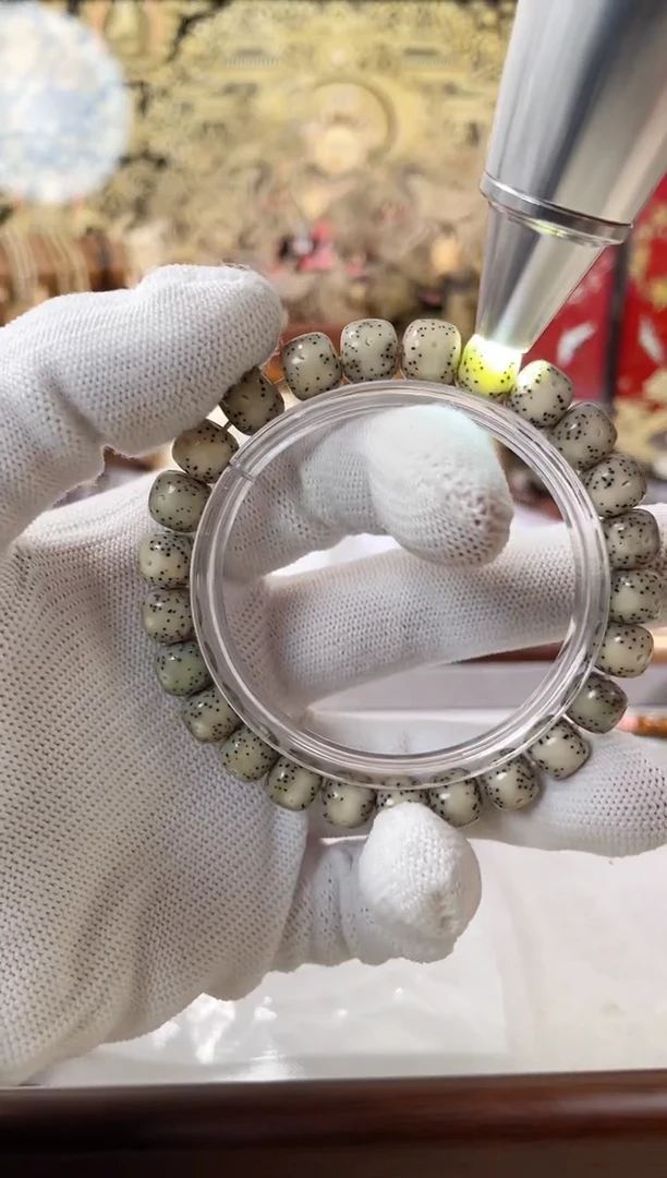 手串星月菩提9*8月带大留白 月朗星稀 糯冰料 一物一图！