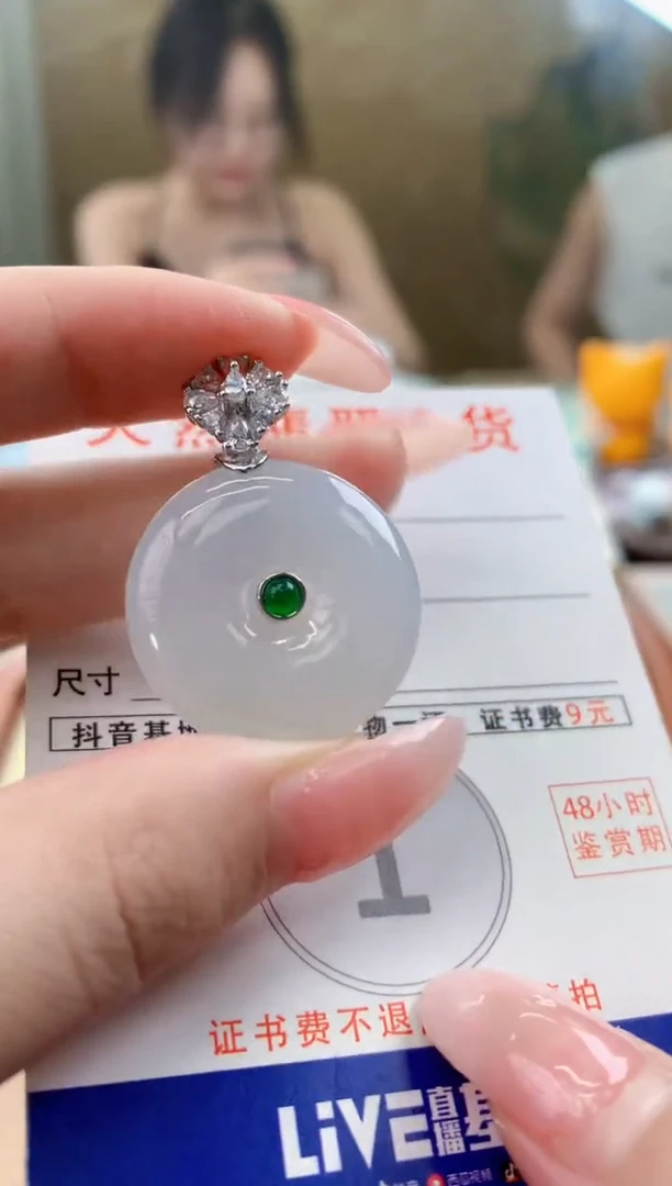 颈饰未镶嵌翡翠天然A货翡翠挂件