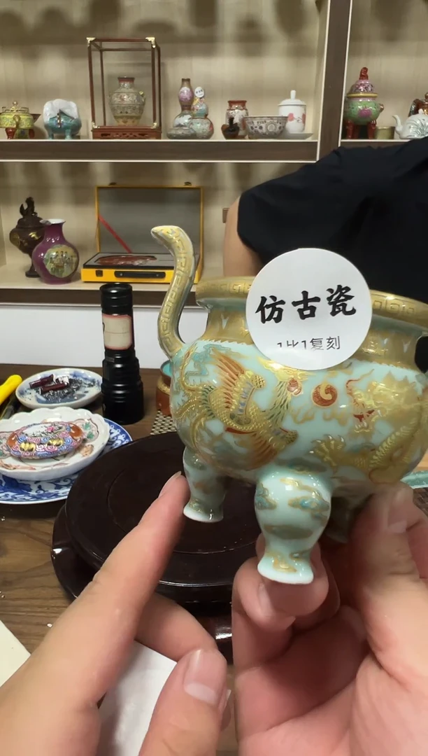 摆件沉*景德镇近代陶瓷E58
