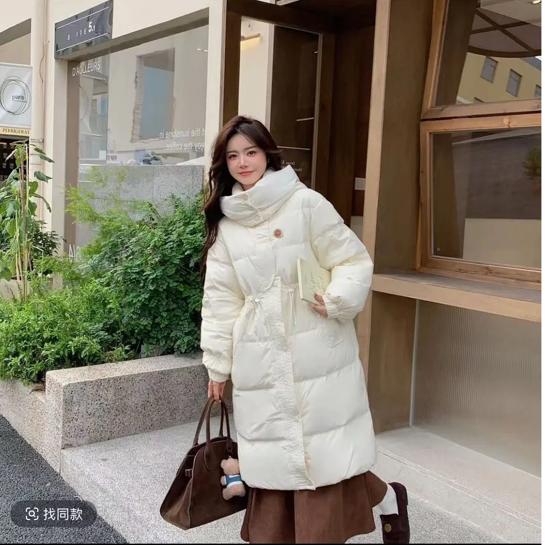 【二哥专属】长款羽绒服女2025冬季白鸭绒加厚洋气外套2418