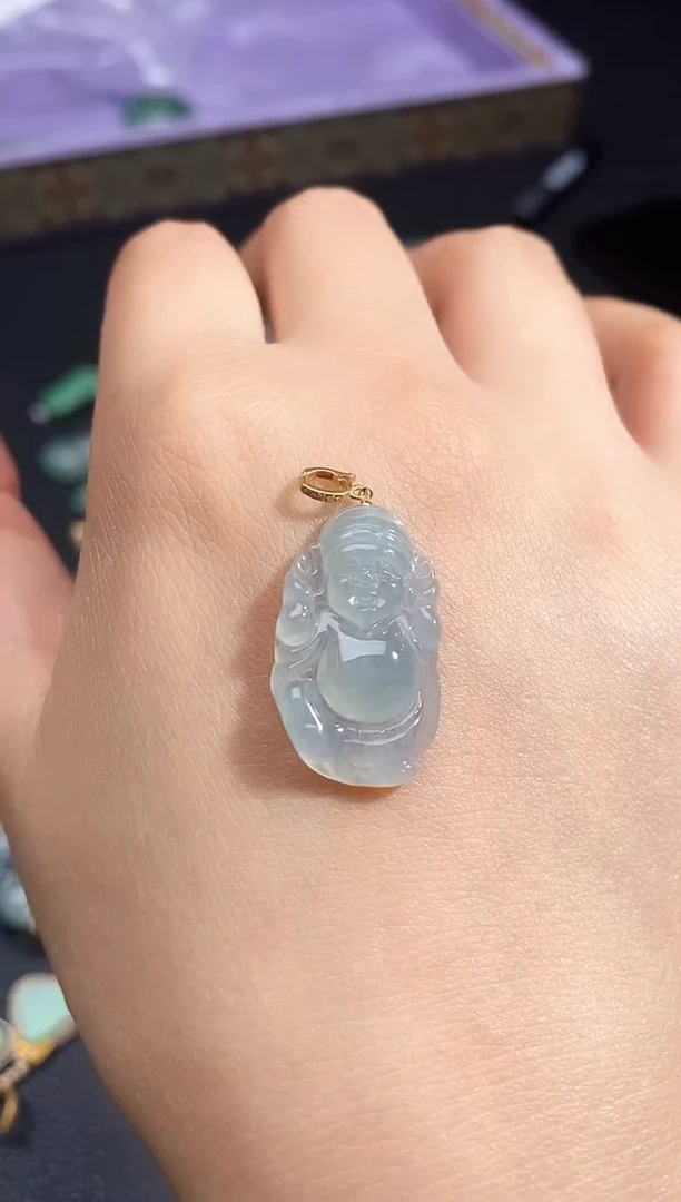 翡翠18K金镶嵌颈饰2505243157