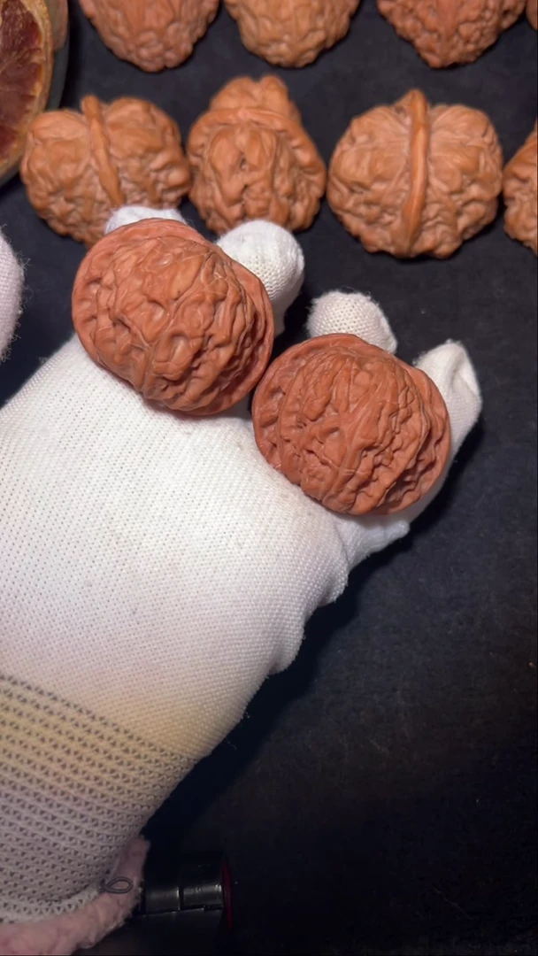 把件文玩核桃精品红皮山地磨正磨43全品