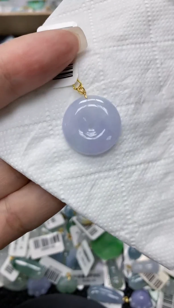颈饰18K金镶嵌翡翠 11111111111