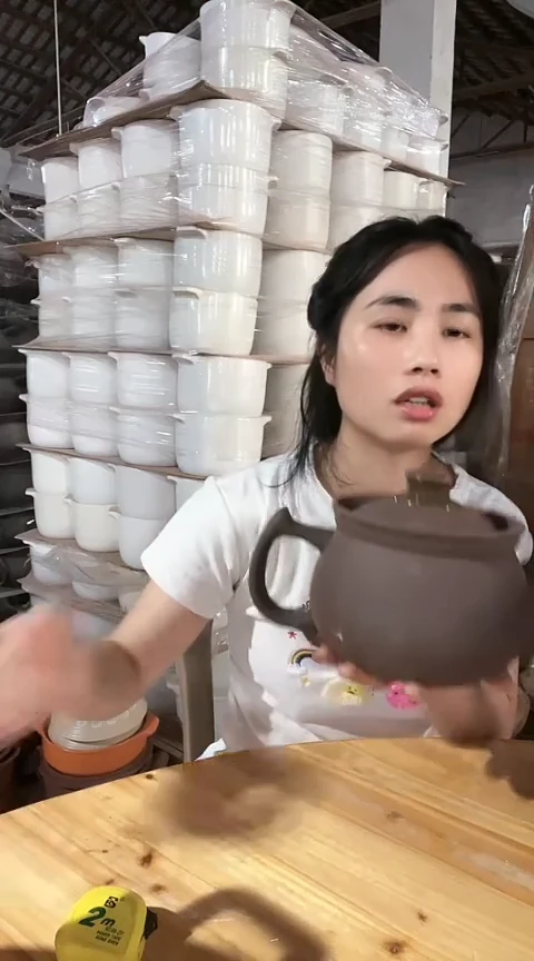 粗砂陶瓷瑕疵1.5紫砂养生壶