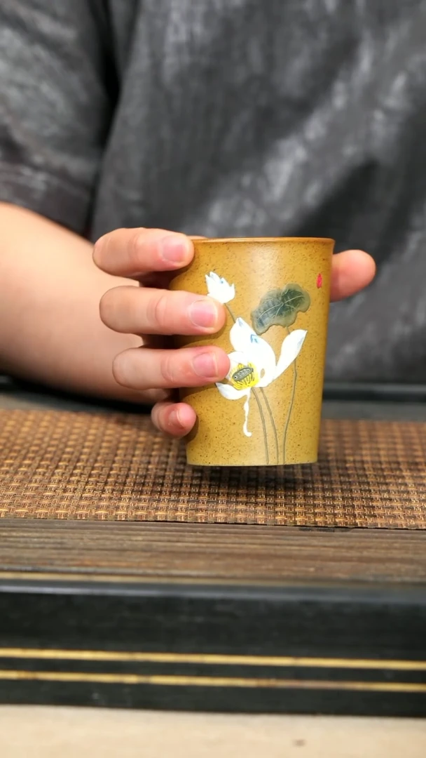 紫砂壶11《荷韵可乐杯》柴烧