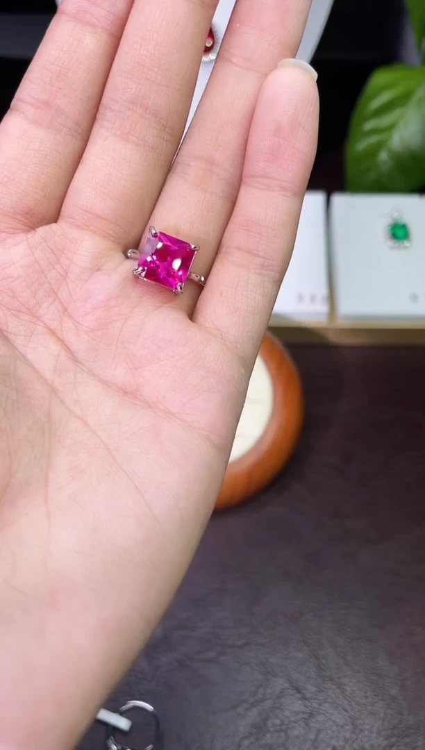 合金合成钻石火龙果戒指