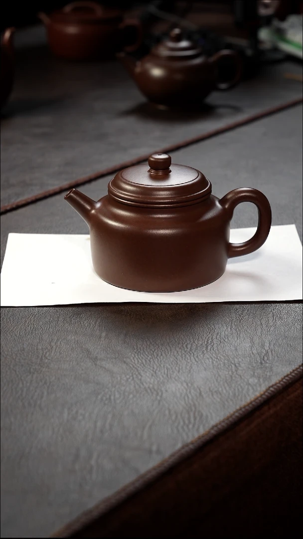 茶壶紫砂壶·12老紫泥德钟210cc