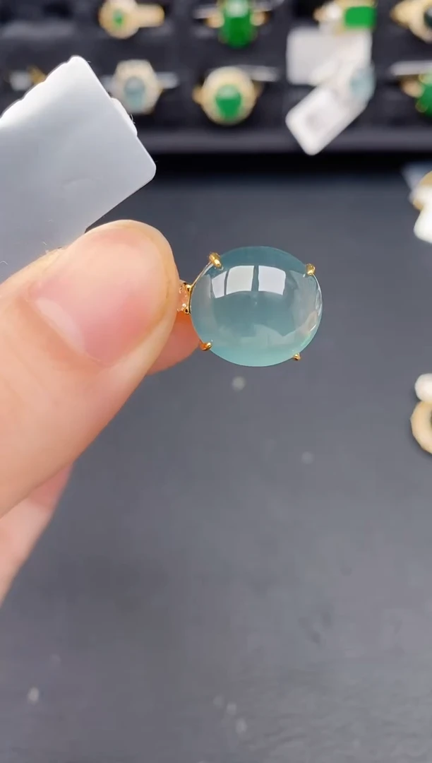 颈饰银S925镶嵌翡翠天然a货翡翠298