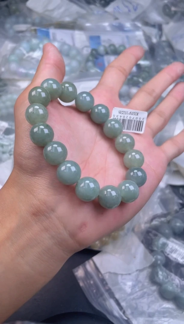 未镶嵌定制翡翠珠串/卡12+