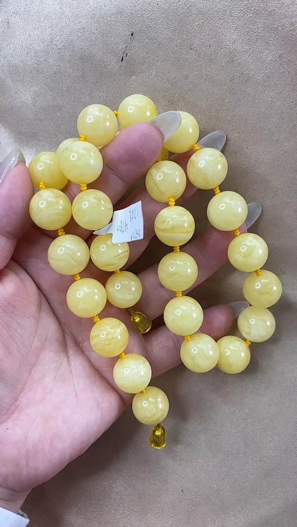 琥珀颈饰未镶嵌项链