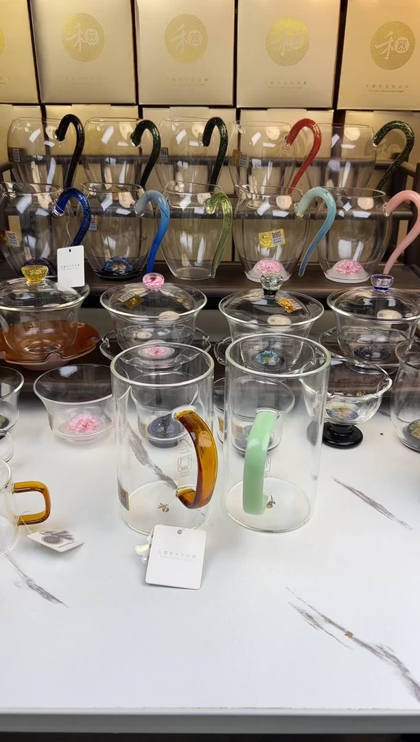 玻璃手工艺品禾器 清简杯琥珀1 浅玉1 普通盒