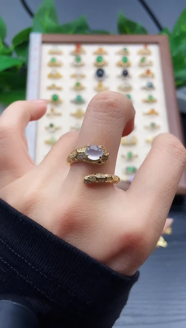 银S925镶嵌戒指翡翠12