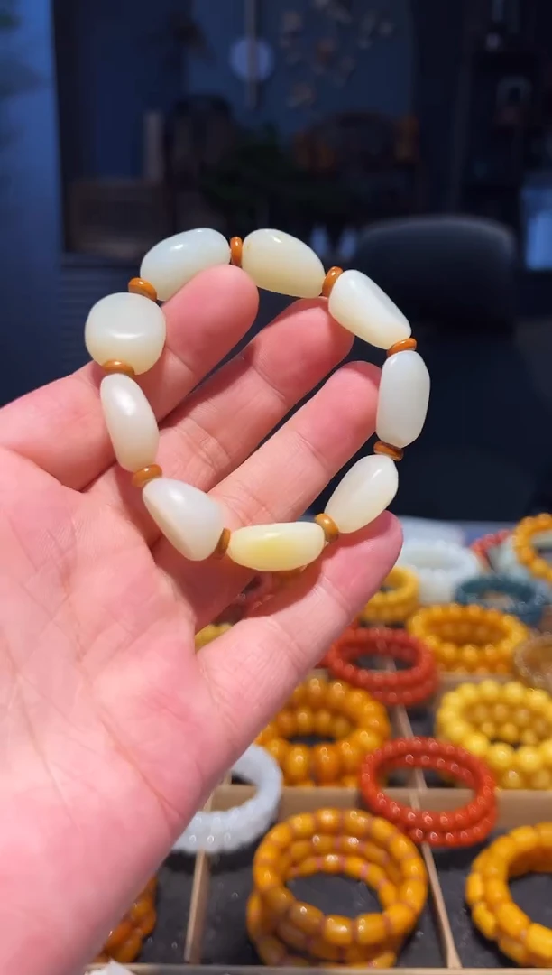 未镶嵌手串和田玉原石串