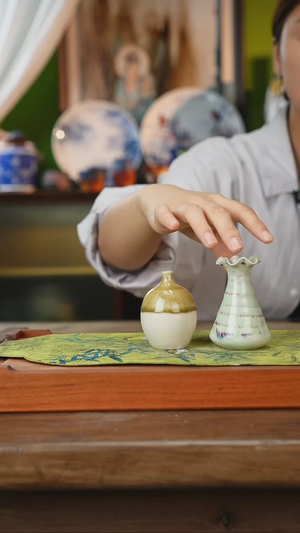 摆件景德镇釉下手绘陶瓷茶具，咖啡杯