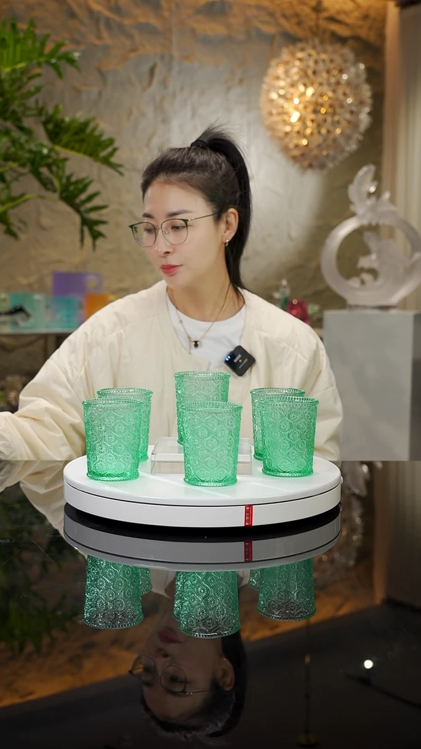 【闪购商品】瓷片设计款水杯摆件一套6只