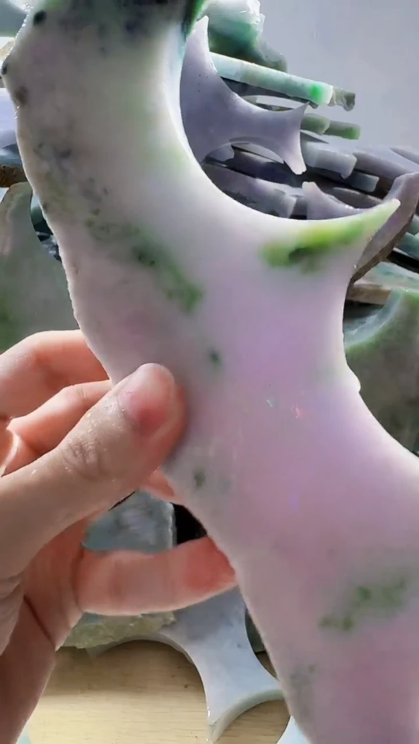 翡翠裸石缅甸翡翠A货文45