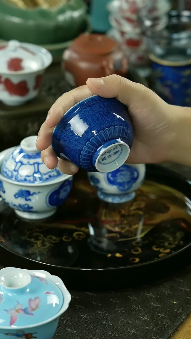 全是景德镇手绘茶器