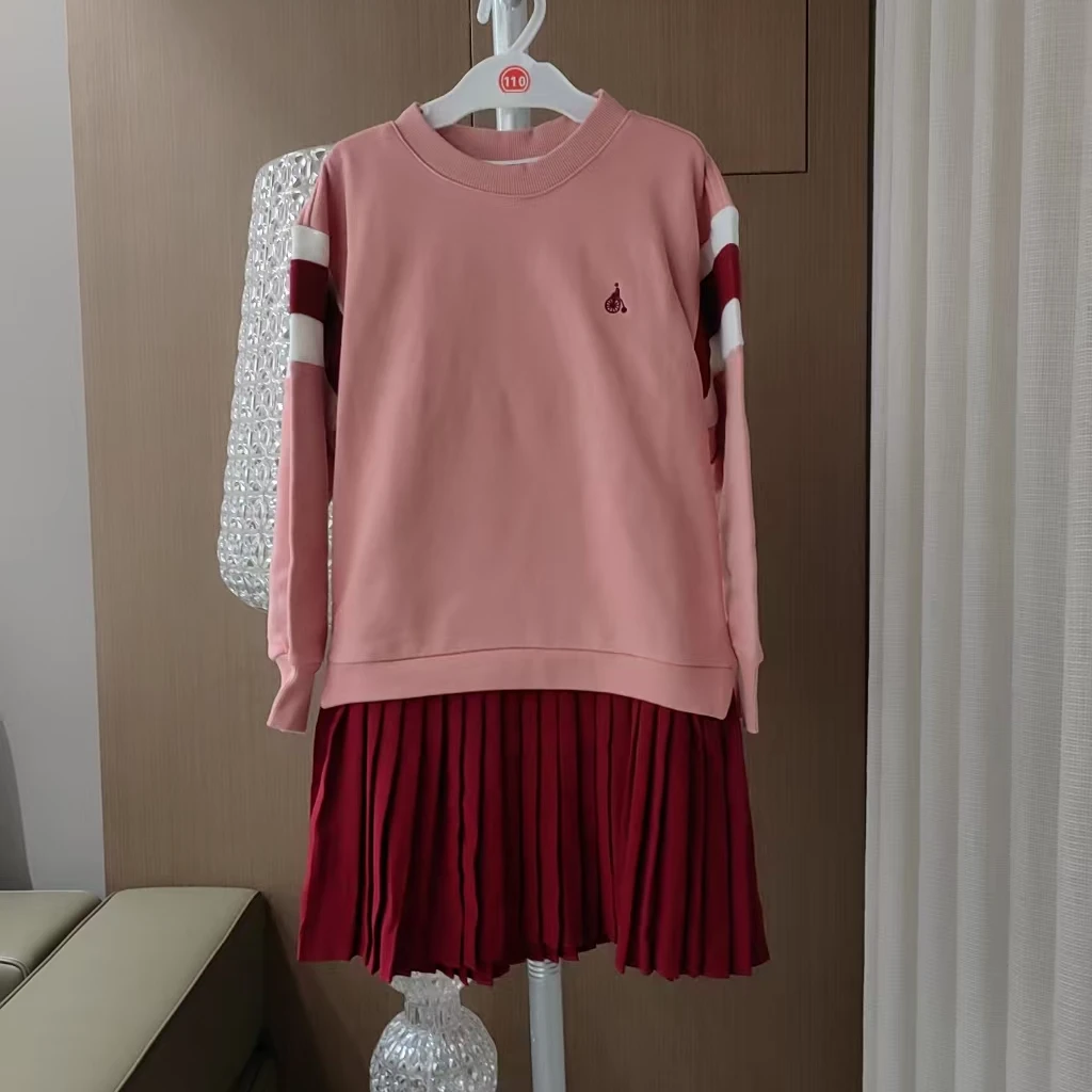 宾 春秋 卫衣配百褶卫衣裙