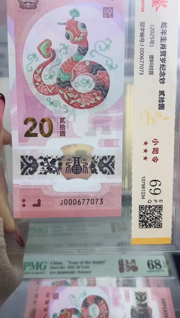 塑料蛇钞小司令69分 无4 J000677073
