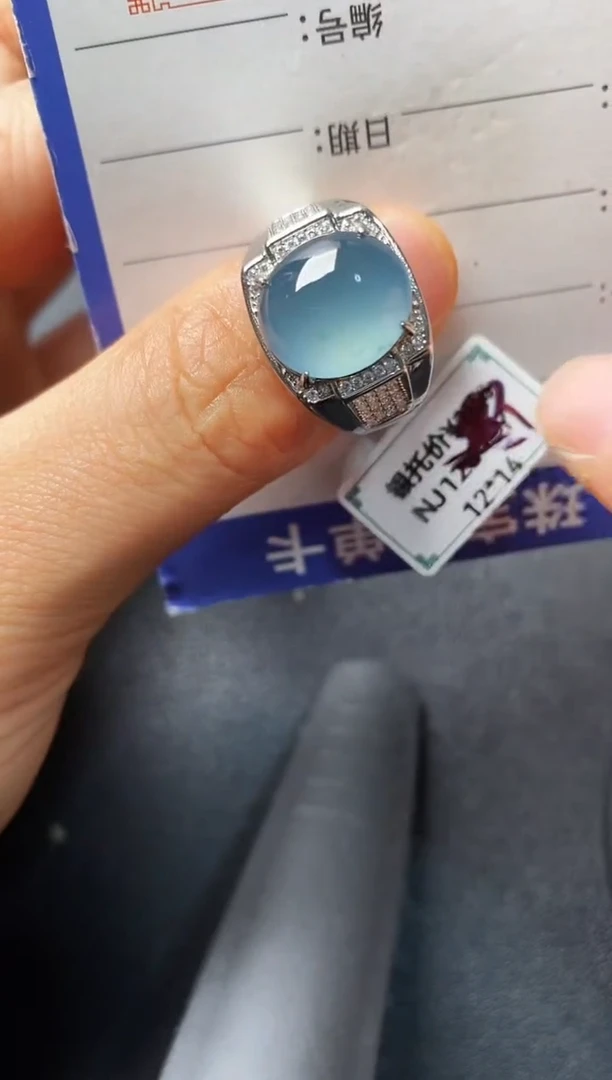 银S925镶嵌戒指翡翠222222