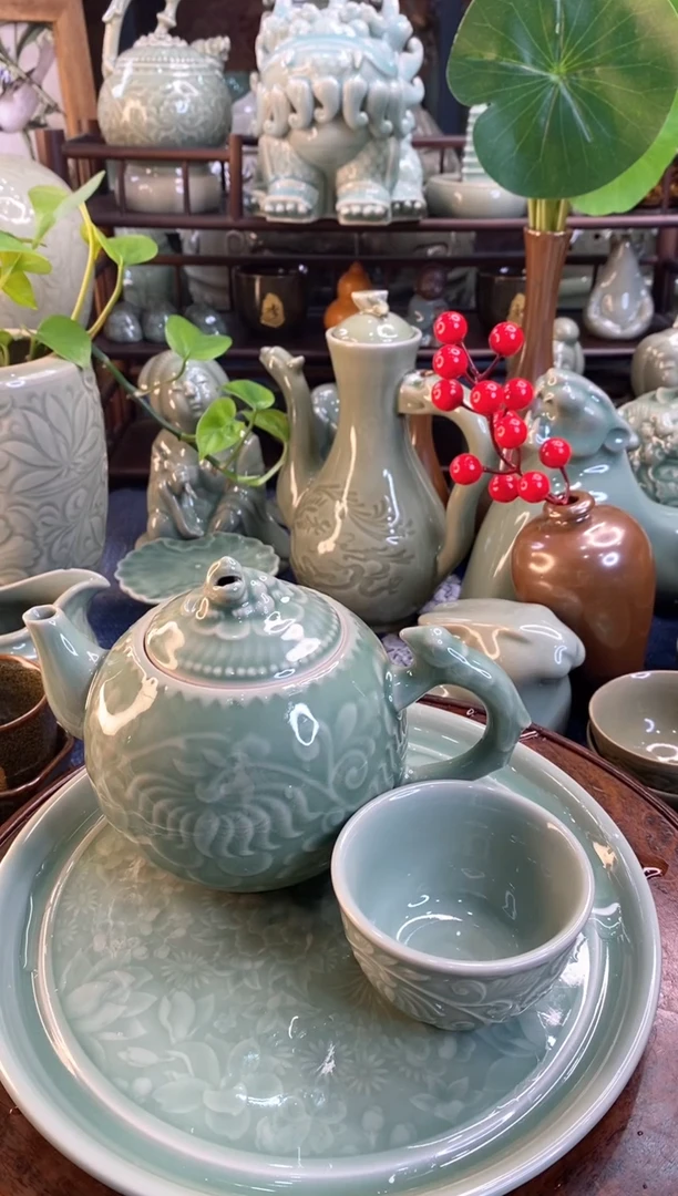 耀州窑茶壶【000032赠送一个耀州茶杯 一级