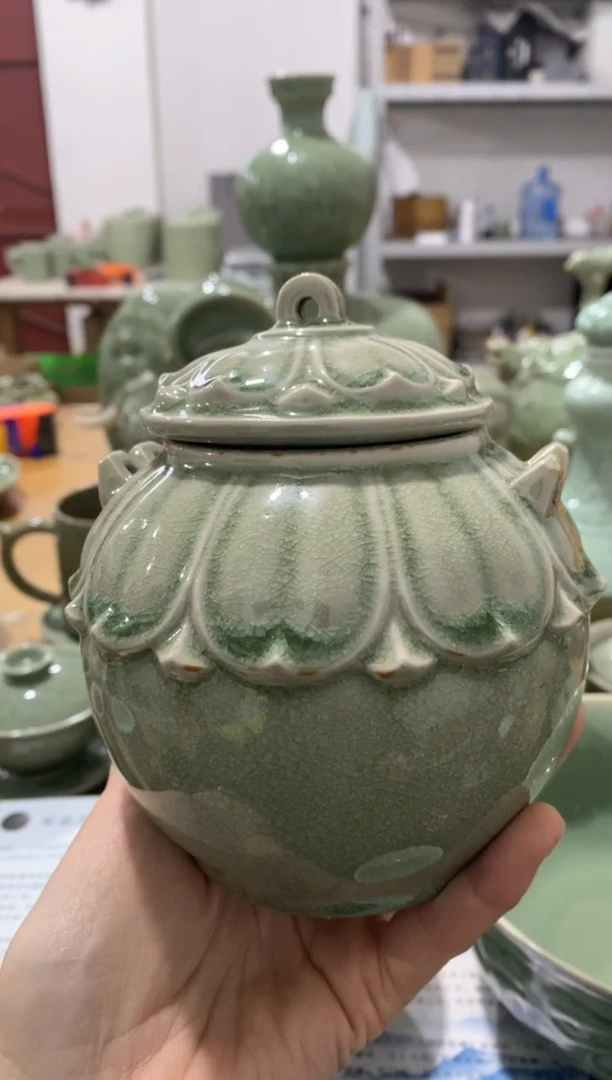 【闪购商品】百级碎冰裂纹茶叶罐XG001微瑕【两只】