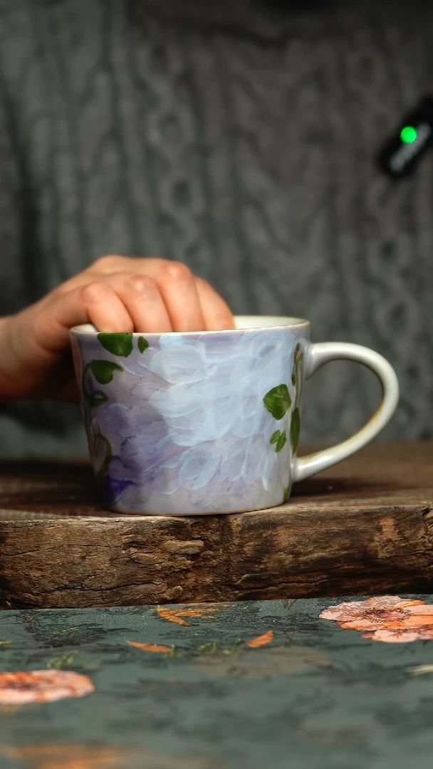 【闪购商品】杯釉下彩手工手绘同款陶器