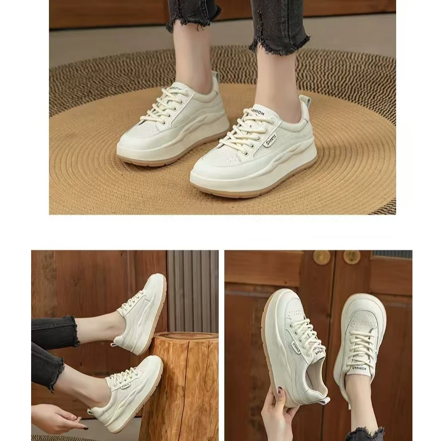 622252  新款厚底韩版系带平底舒适休闲鞋