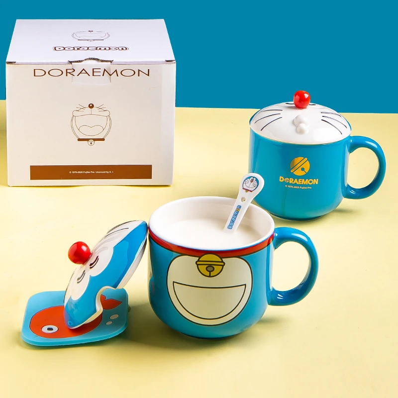 DORAEMON/哆啦A梦马克杯家用喝水早餐杯景德镇办公室情侣杯