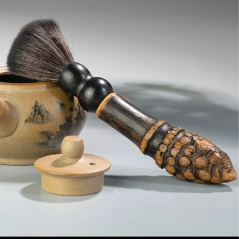 ZG001（邱师傅） 精品短柄紫竹竹根茶刷子