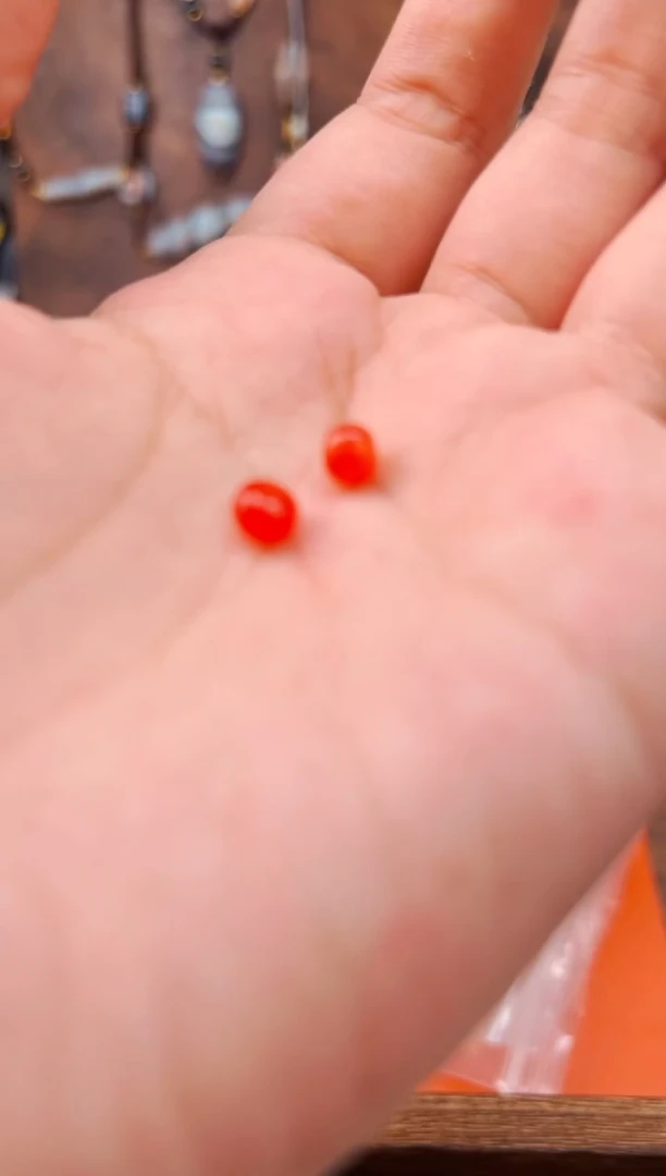 玛瑙/玉髓颈饰未镶嵌【东南亚珠饰 】配珠随发1对