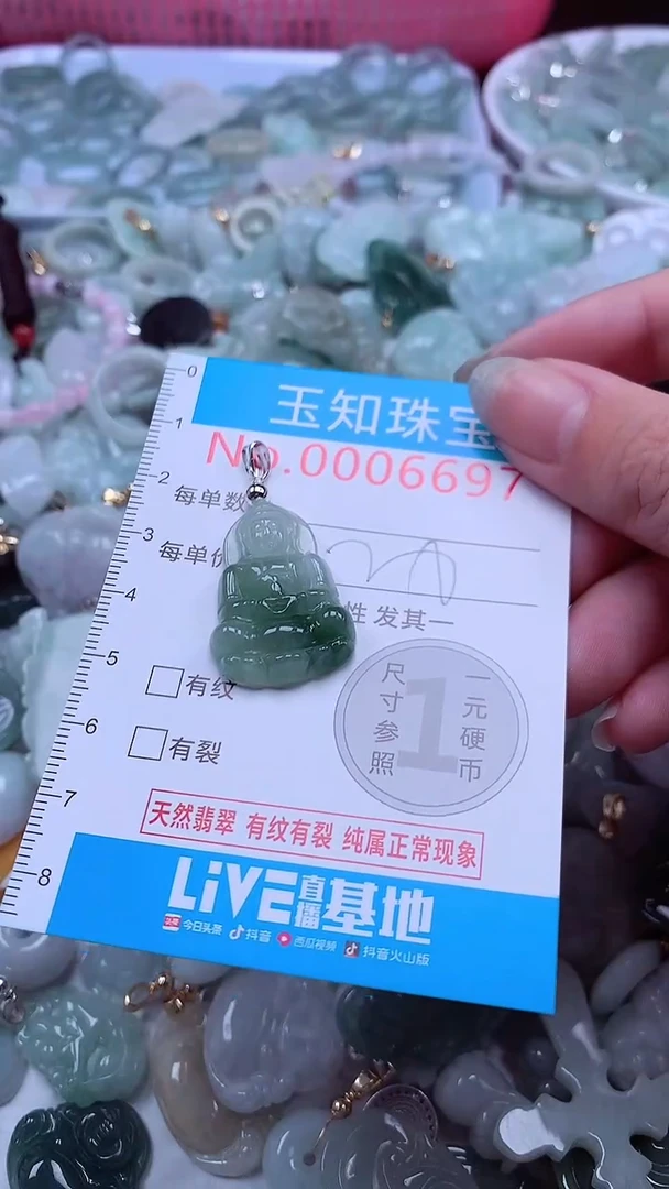 翡翠未镶嵌吊坠(不含链)6697