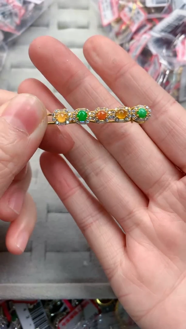 银S925镶嵌戒指翡翠8888----2